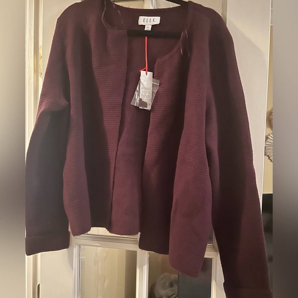 Elle buttonless boxy cardigan